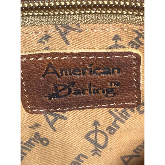 American Darling Bag Woven Fringe Shoulder Bag Floral Leather Strap Multi-Color - Picture 2 of 16